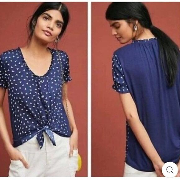 Dolan Anthropologie Blouse Short Sleeve XS - Picture 1 of 6